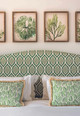 Ravenna Printed Fabric, a geometric design from Michael Szell’s archive, reimagined with Christopher Farr Cloth. Printed on fine linen, this bold, architectural pattern features dynamic repeats inspired by tiles and architectural forms. Ideal for upholstery, curtains, and soft furnishings, Ravenna brings timeless graphic elegance and modern refinement to interiors.